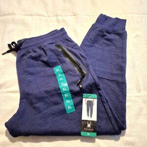 Spyder Active men's size XL navy tapered leg reflective joggers, NWT